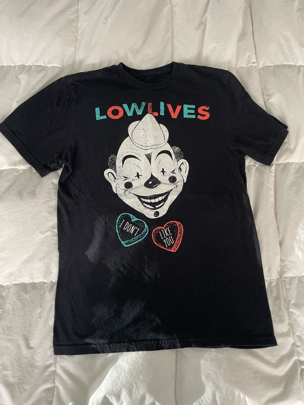 Lowlives Band T‑Shirt - Clown Heart Design unisex small